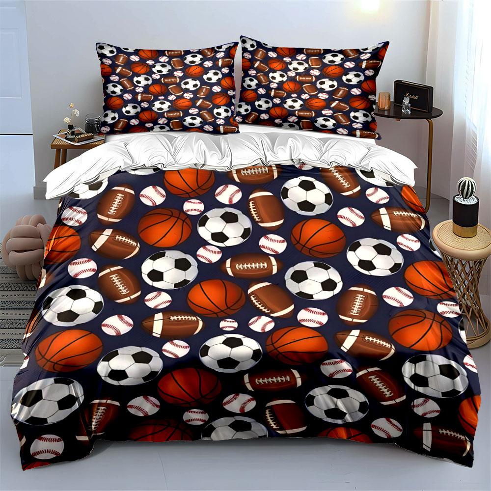 Sports Ball Pattern Bedding Set Bedding Duvet Cover Set Duvet Cover Pillowcases (1 * Duvet Cover 2 * Pillowcases, Without Duvet Insert)
