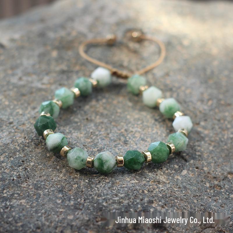 Bohemian Woven Rhombus Cut Tiger's Eye Crystal Bracelet