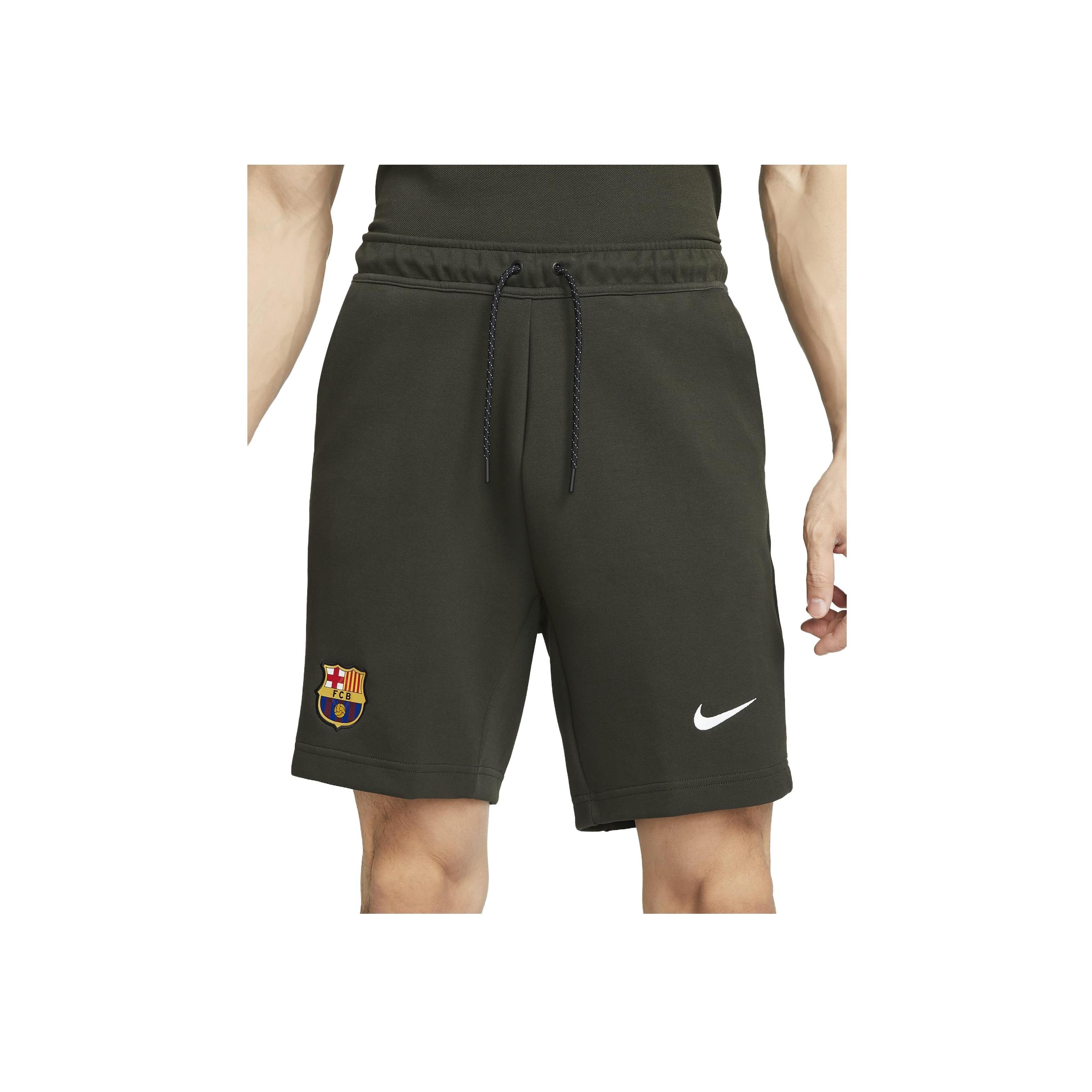 

Спортивные шорты Nike FC Barcelona Tech Fleece с принтом логотипа и шнурком, мужские шорты оливково-зеленого цвета DV5560-355 XL