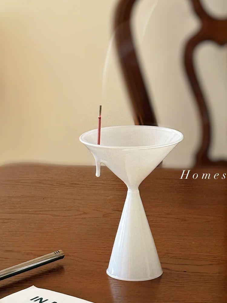 

Glass Fragrance Insertion Ins Style Minimalist Line Incense Seat Home Zen Incense Burner Incense Holder Tea Candle Candle Holder