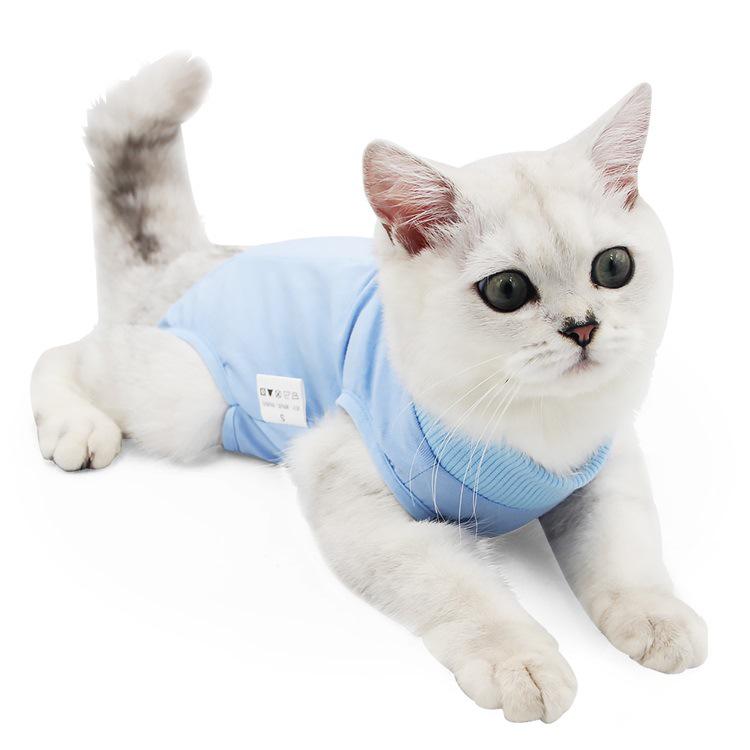 

Post-Surgery Anti-Lick & Scratch Recovery Suit for Female Cats S Neck: 18-22cm, Chest: 28-34cm, Length: 23cm светло-синий