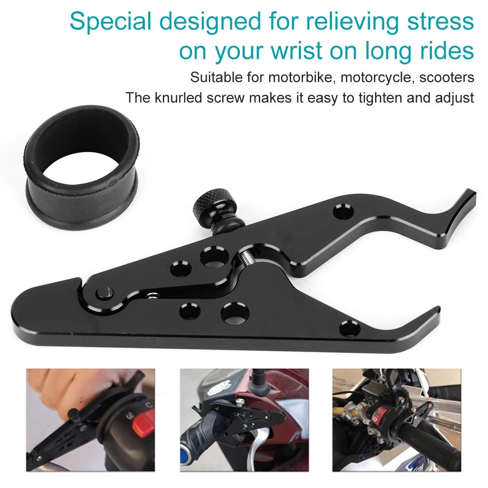 Cruise Throttle Clamp, Steel 135*45mm Cruise Throttle Clamp Handlebar Control Assist Tool for Motorcycle Motorcycle
