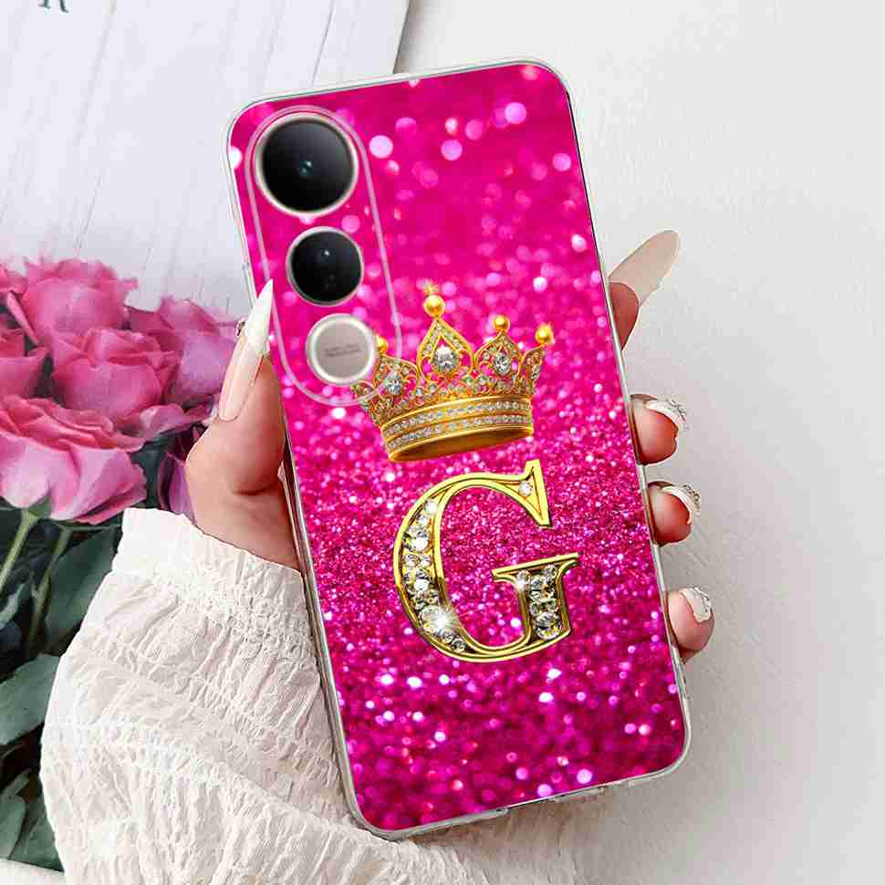 For Vivo V50 Lite 5G Case Luxury 26 Letters Cover Soft Silicone Phone Case For Vivo V50 Lite V50Lite 5G Back Cover Fundas