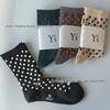 Yohji Yamamoto Women's Polka Dot Jacquard Socks - All-Season Casual Style