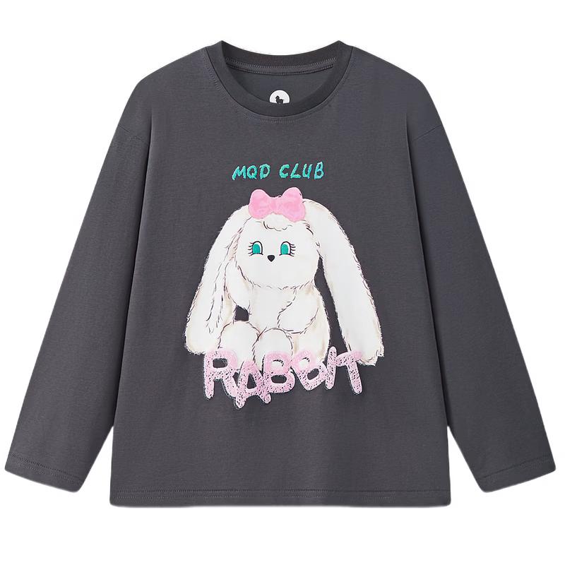 MQD Girls' Cute Rabbit Long Sleeve T-Shirt