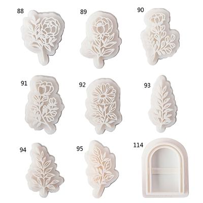 Soft Pottery Clay Polymer Cutter Pottery DIY French Earrings Flower Cutting Dies for Earring Jewelry Pendant Making