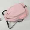 Drawstring Gym Backpack Sports Bag with Shoe Compartment Racket Pocket Lightweight Daypack for Badminton Tennis Basketball Fitness