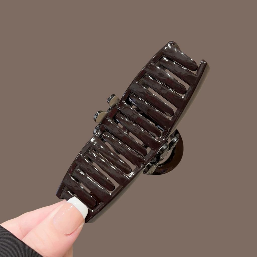 Cartoon Puppy Scratch Clip Deep Brown Series Large Hair Clip Cute and Niche Design Back Of The Head Coiled Hair Shark Headband