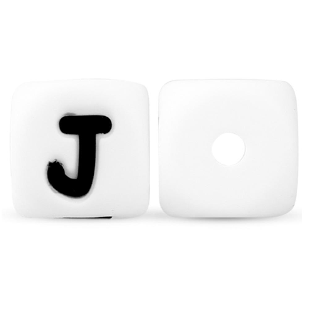50Pcs/lot Silicone Bead Letters 12mm White Silicone Alphabet Beads DIY Bracelet Pacifier Chain Accessories For Jewelry Making