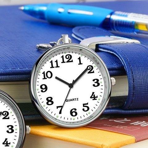 Digital Luminous Watch, Mini Keychain, Silent Pendant Watch, Nurse Pendant Watch, Student Exam Entry, Civil Servant Pendant Watch серебряный