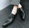 New Large-Sized British Chelsea Crocodile Print Pointed-Toe Leather Shoes Men'S Casual Hairstylist Trendy Shoes M129