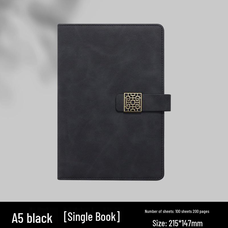 Faux Leather Business Laptop Gift Set with Buckle Student Diary & Stationery Notebooks