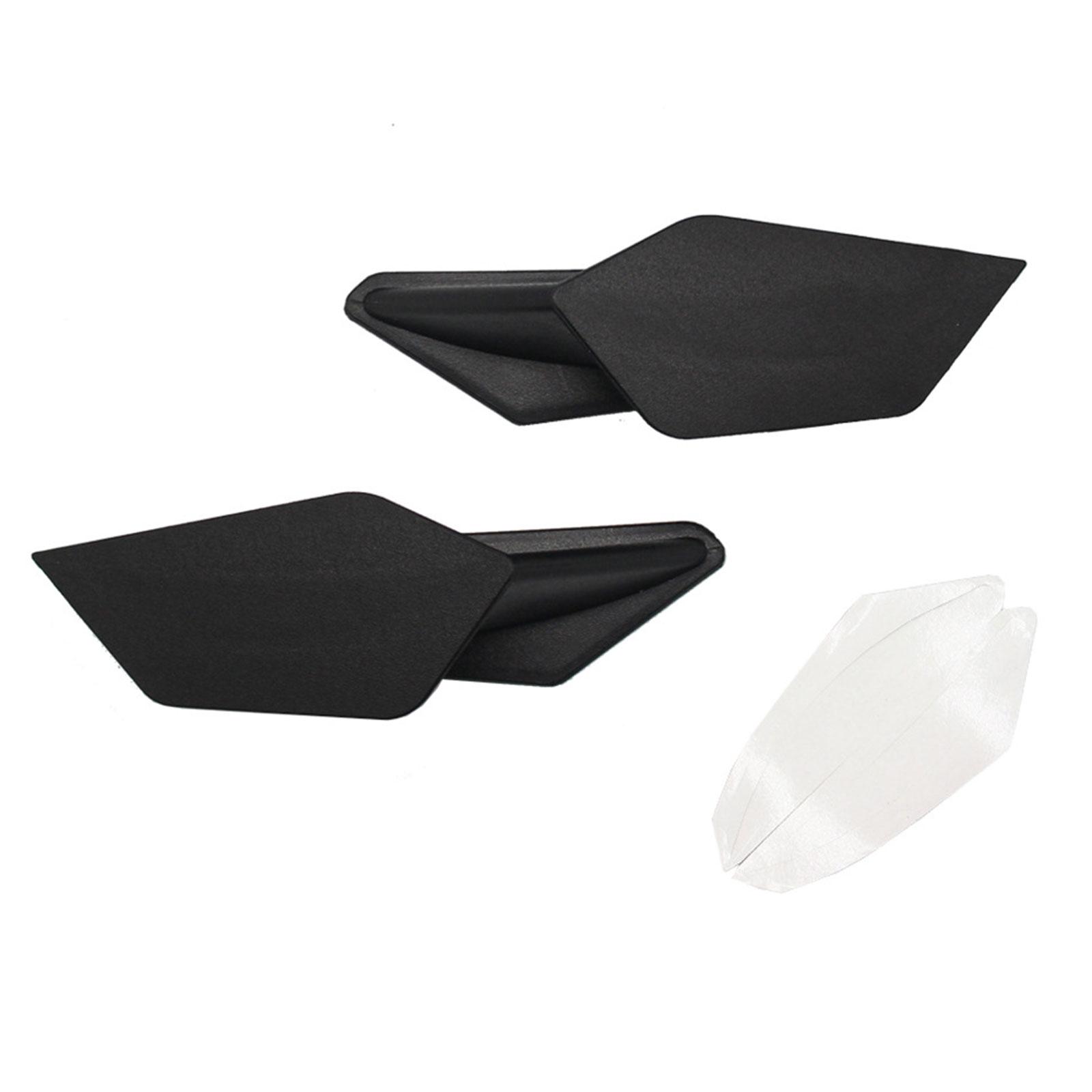 

2 шт. комплекты крылышек для мотоциклов, аэродинамический спойлер на крыло, универсальная модификация мотоциклов чёрный