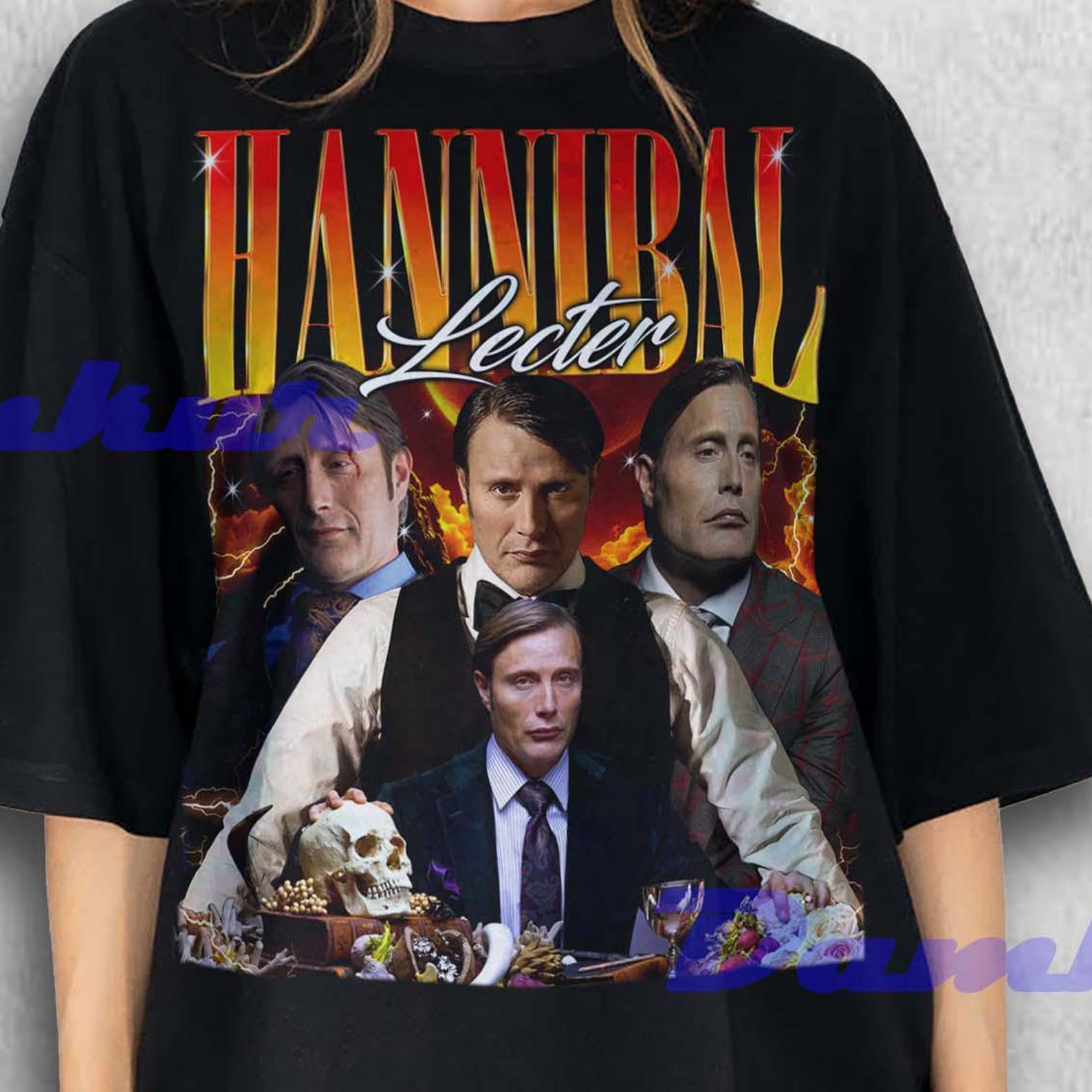 Hannibal Lecter Shirt, Hannibal Lecter Fan Tshirt, Hannibal Lecter T-shirt, Mads Mikkelsen Tees, Mads Mikkelsen Retro T-shirt Merch Gift S