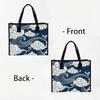 Vintage Cloud Pattern Tote Bag Large Capacity Daily Use Casual Shoulder Handbag for Women