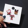 Rinhoo 3 stuks Kerst Broches Set Bellen Cadeaudoos Sneeuwvlok Hert Sneeuwpop Kerstman Kerstboom Badges Spelden Kinderen Nieuwjaarscadeaus