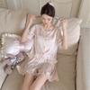 New pajamas women's spring and summer new jacquard national style retro court style high-end loungewear short-sleeved shorts