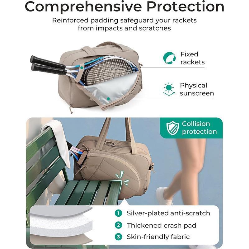 Available New Unisex Tennis & Badminton Tote Set - Fashionable Portable 2-Piece Handbag