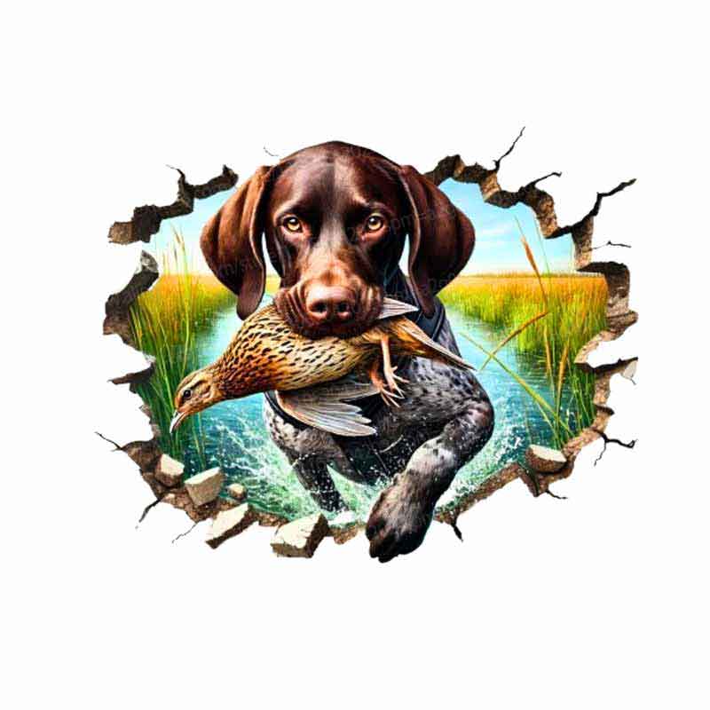 Cartoon Dog Hole Waterproof Sticker for Car Windows And Bumpers Rear Window And Carriage Cartoon Animal Decal HE111