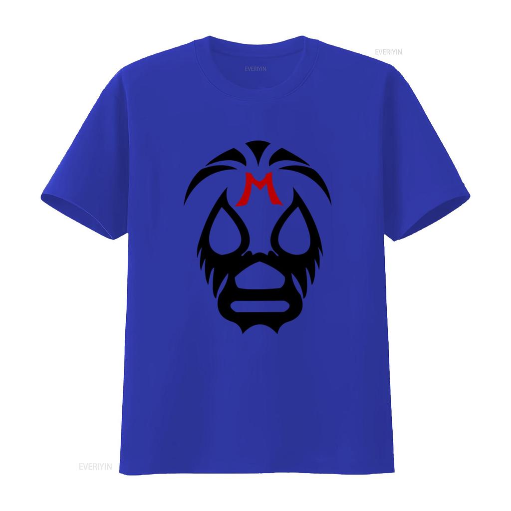 Mil Mascaras Mexican Wrestler Mask T Shirt Lucha Libre Themed Authentic Artisan Crafted vintage Washed homme Comfortable