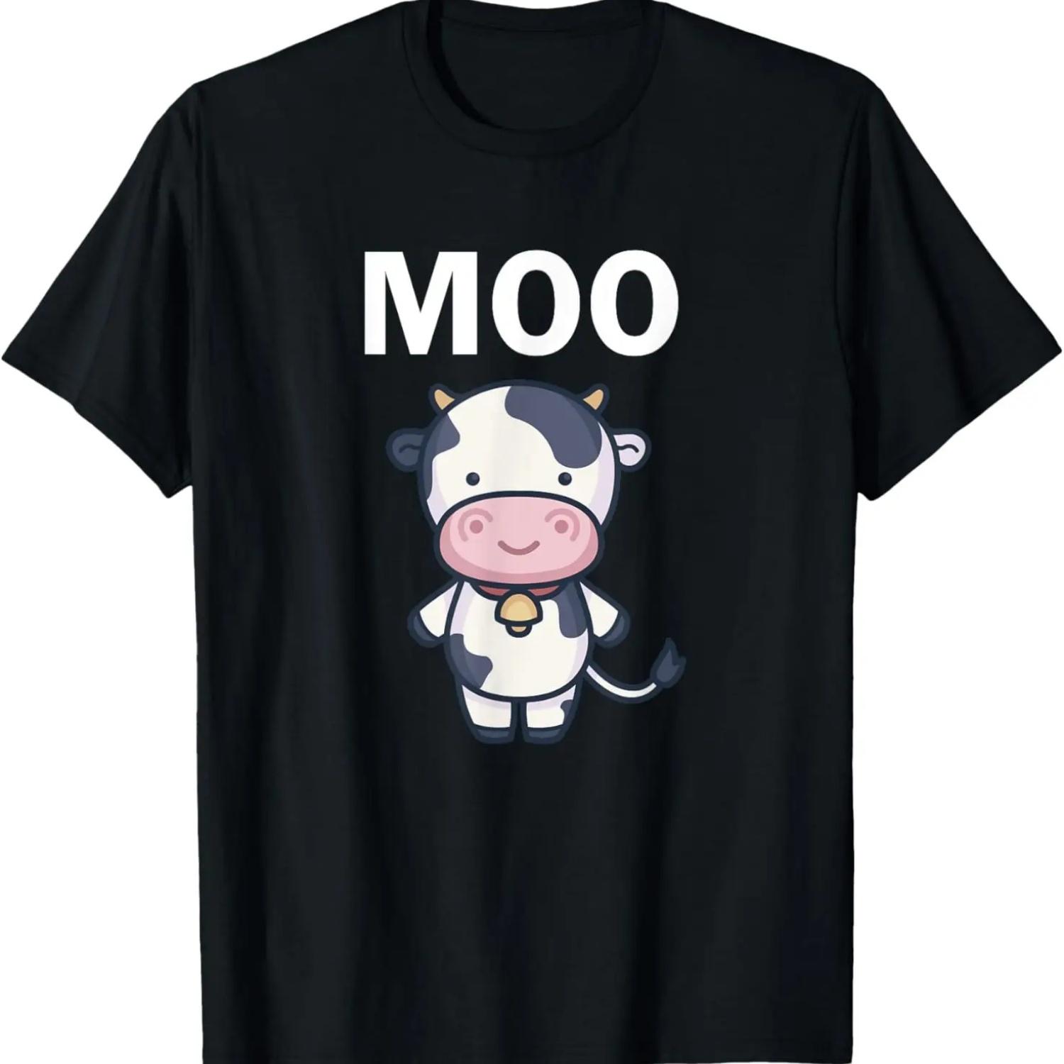 Cow For Adults Kids Boys And Girls T-Shirt S чёрный