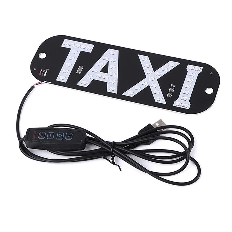 אור מונית, קישוט שלט LED למונית בשני צבעים, אור LED למונית הניתן לשינוי צבע בשני צבעים, נתלה על חלון הרכב עם USB (אדום וירוק, USB)