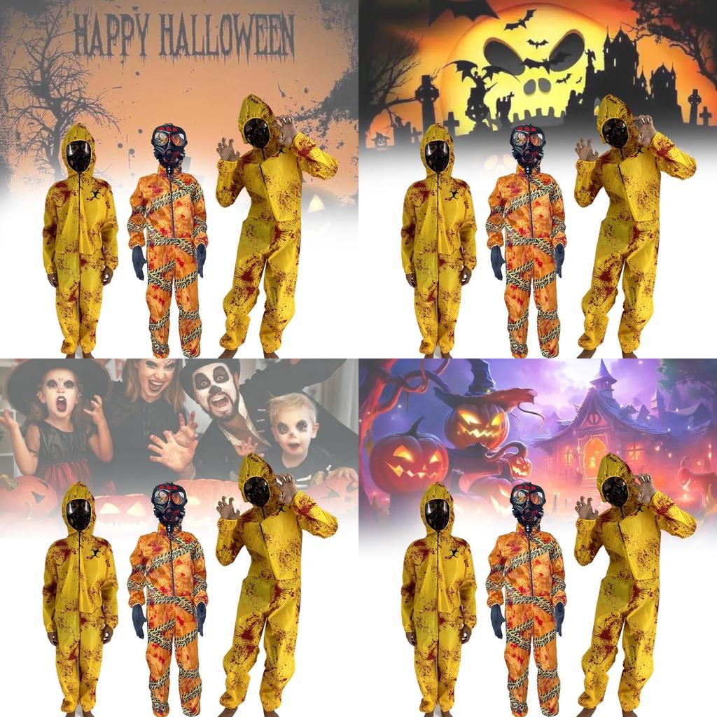 Adult And Kids Cosplay Costume Stylish Zombie Crisis Biohazard Outfit For Parties