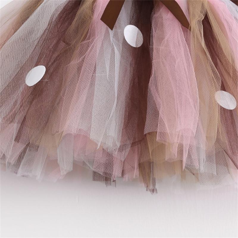 Kids Halloween Dressing up Costume Elk Dressing up Set Elk Ears Headband and Tutu Skirt for Kid Girl Halloween Party