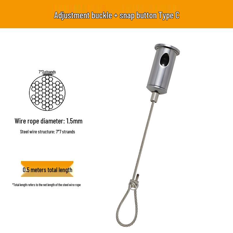 Adjustable Safety Hanging Kit: Rope, Buckle & Acrylic Board Line