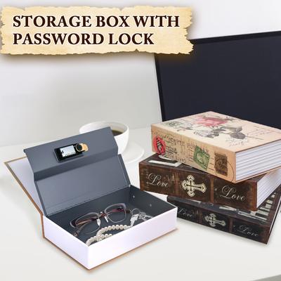 Secret Hidden Safe Security Box with Password Lock Book Shape Safe Lock Cash Money Coin Storage Mini Lock Box for Home NEW