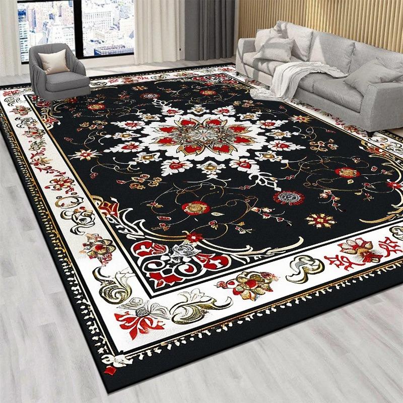 Persian Luxury Retro Red Carpet Living Room Large Size Non-slip Coffee Tables Mat Home Decoration Bedroom Lounge Rug Tapis Salon