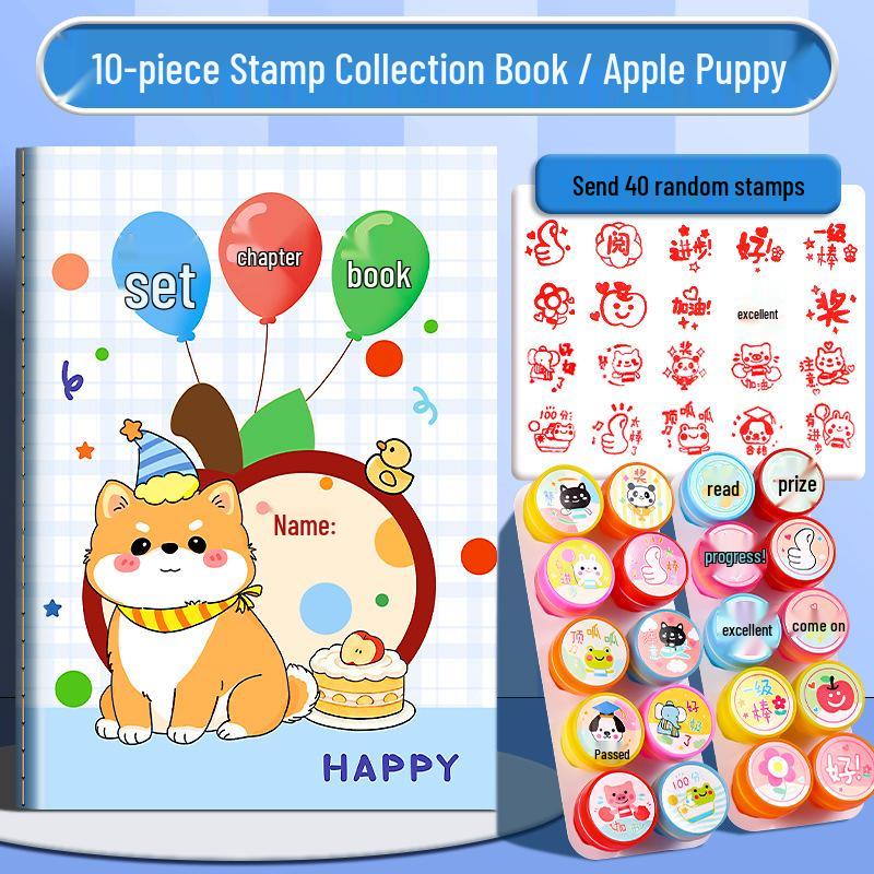 Kids' Reward Stamp Collection Album for Primary School