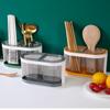 Utensil Holder Cutlery Drainer Kitchen Tableware Storage Bucket Plastic Chopstick Spoon Storage Rack Detachable Kitchen Tools