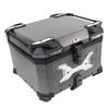 55L Motorcycle Top Case with Security Lock Aluminum Alloy Quick Release Waterproofing Trunk Top Box for Helmet Luggage