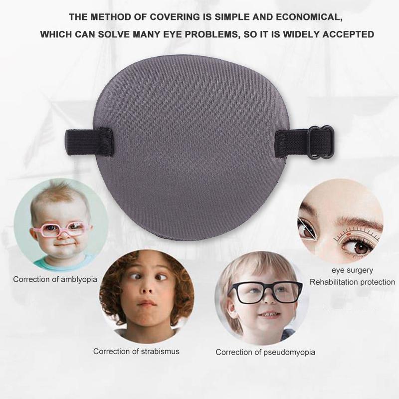 Single Eye Patch Adjustable Amblyopia Lazy Eye Patches Breathable Soft Medical Eye Patches for Left/Right Eyes