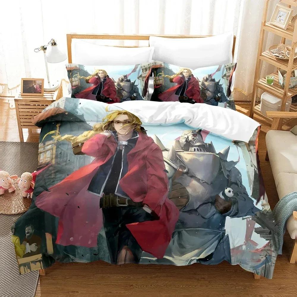3D FULLMETAL ALCHEMIST Bedding Sets Duvet Cover Set With Pillowcase Twin Full Queen King Bedclothes Bed Linen Home textile