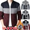 Mens Zip Up Cardigan Sweater Shawl Knitted Jumper Coat Jacket Warm Knitwear Tops
