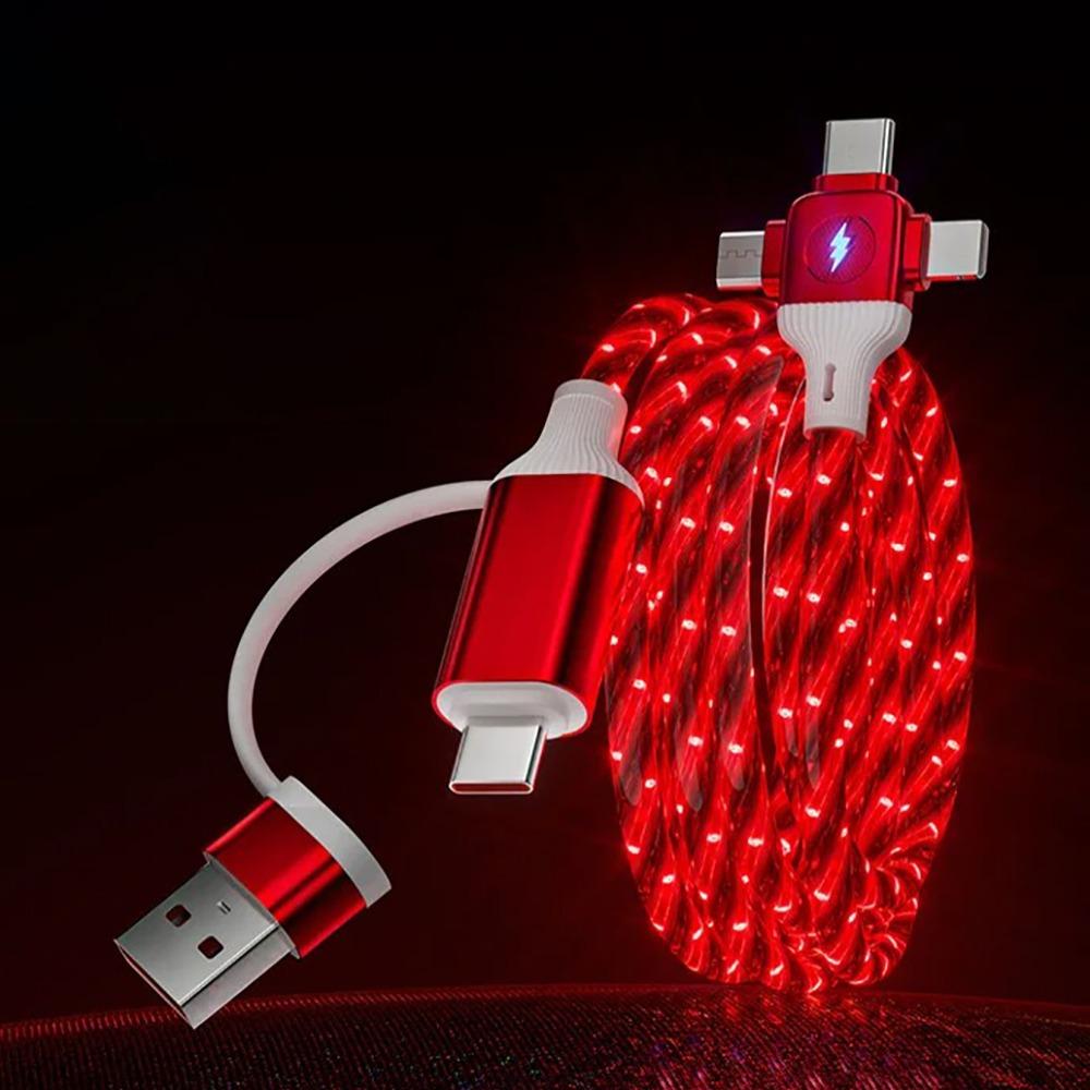 PVC USB Type C Charger Cable 3 In 2 Design Multiple USB C Charging Wire PD Charging Cable  Travel