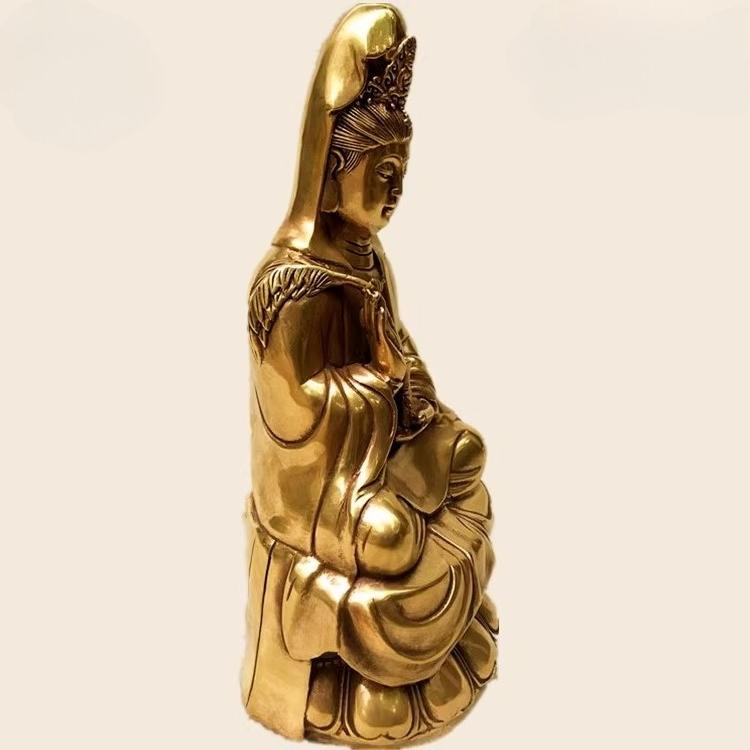 Copper Home Furnishing Ornaments Dedicated Guanyin Buddha Statue Guanshiyin Bodhisattva