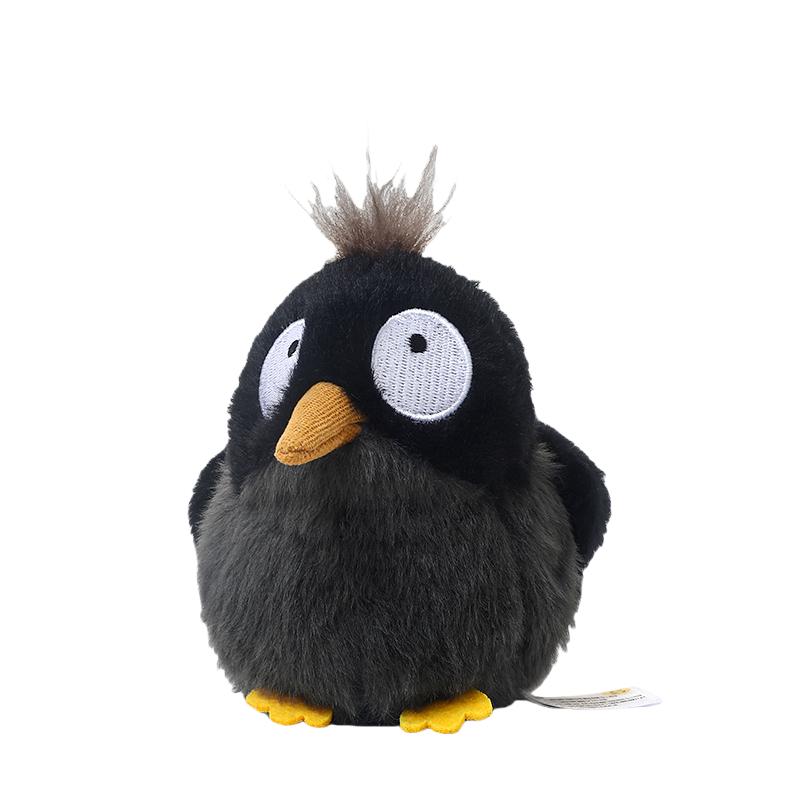 Coole Schwarze Papageien Plüschtiere 11cm Niedliche Stofftier Cartoon Vogel Puppe Hübsche Handflächen Haustiere Lustige Kinderspielzeuge Geburtstag Weihnachten Geschenk 11cm