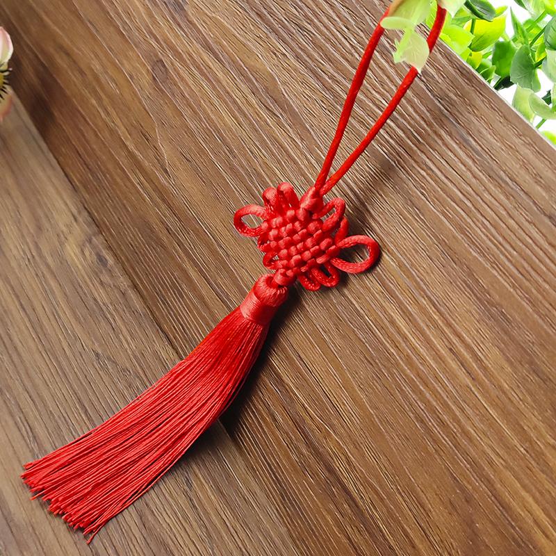 Pendente con Nappa a Nodo Cinese di Buon Auspicio a 6 Piastre Decorazione per la Casa