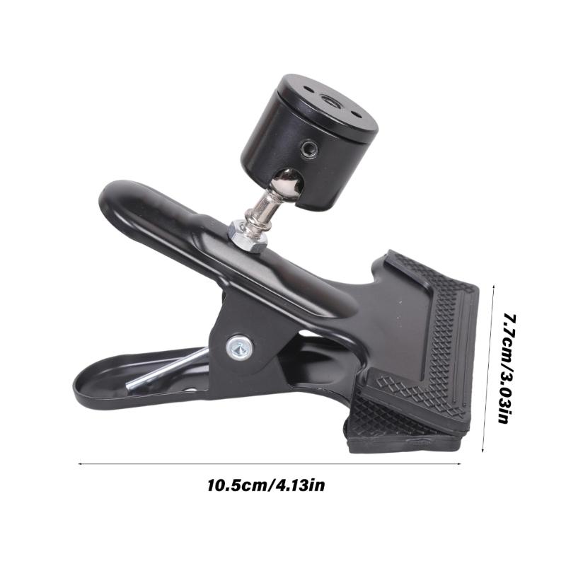 1-56mm Ball Head Clamp with 360Degree Rotating 1/4Inch Screw Hole Camera Clip For Mounting Cameras Lights Photography