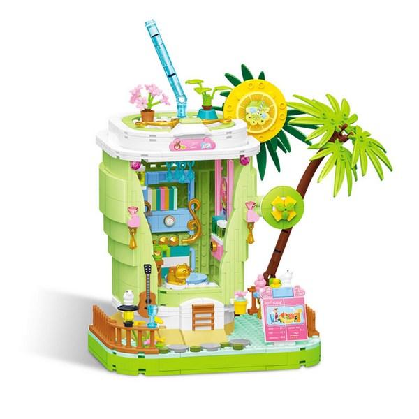 [Block Farm] Mini Block Fairy Village DIY House Kidult Children's Toy Gift, Mixture Award