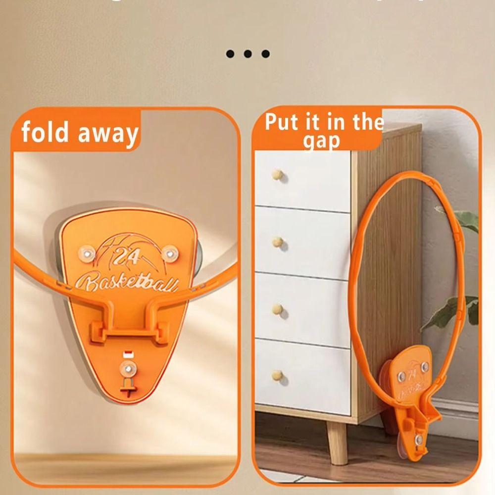 Foldable Toddler Basketball Hoop No-Drill Installation Kids Basketball Set Home Use