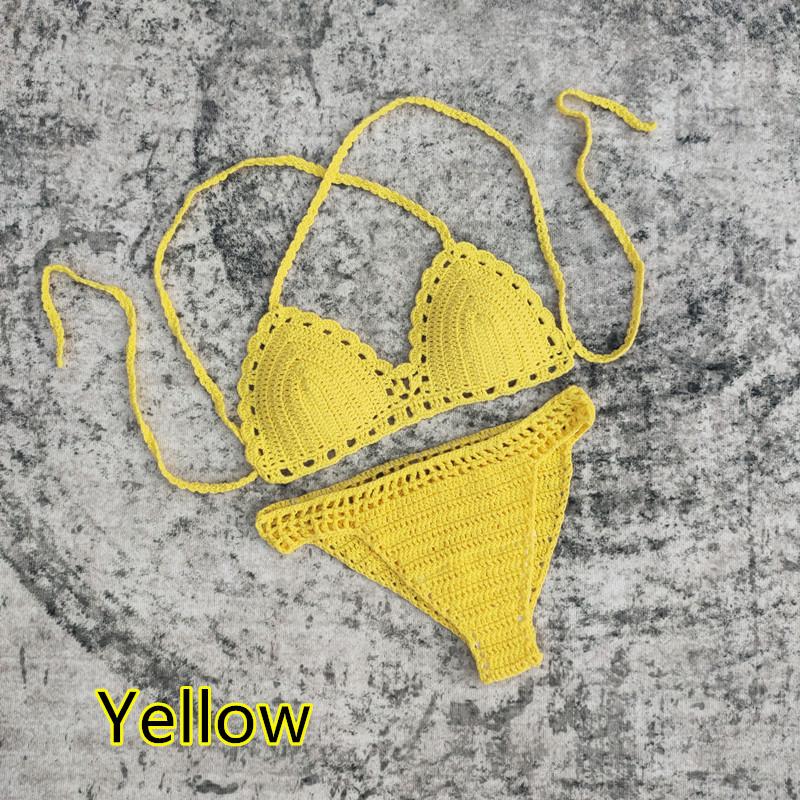 Handmade Crochet Bikini with Cross Shoulder Straps