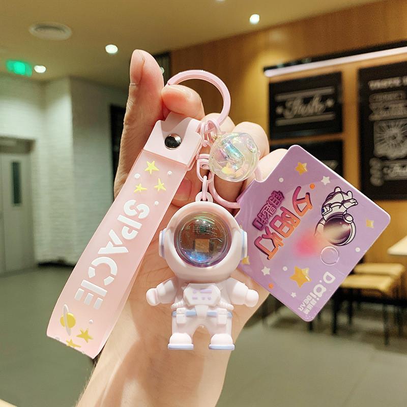 

Sunset Glowing Cute Astronaut Acrylic Keychain Lightup Stylish Accessory розовый