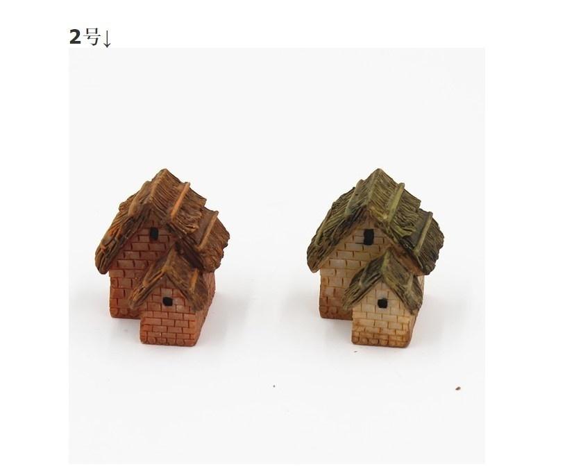 1 Pcs Stone House Cartoon House Miniature Ornament Resin Bonsai Dollhouse Fairy Garden Decoration