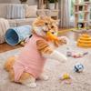 Elastic Cat Recovery Suit Adjustable Washable Pet Sterilization Suit Soft Breathable Protective Anti-Licking Bodysuit