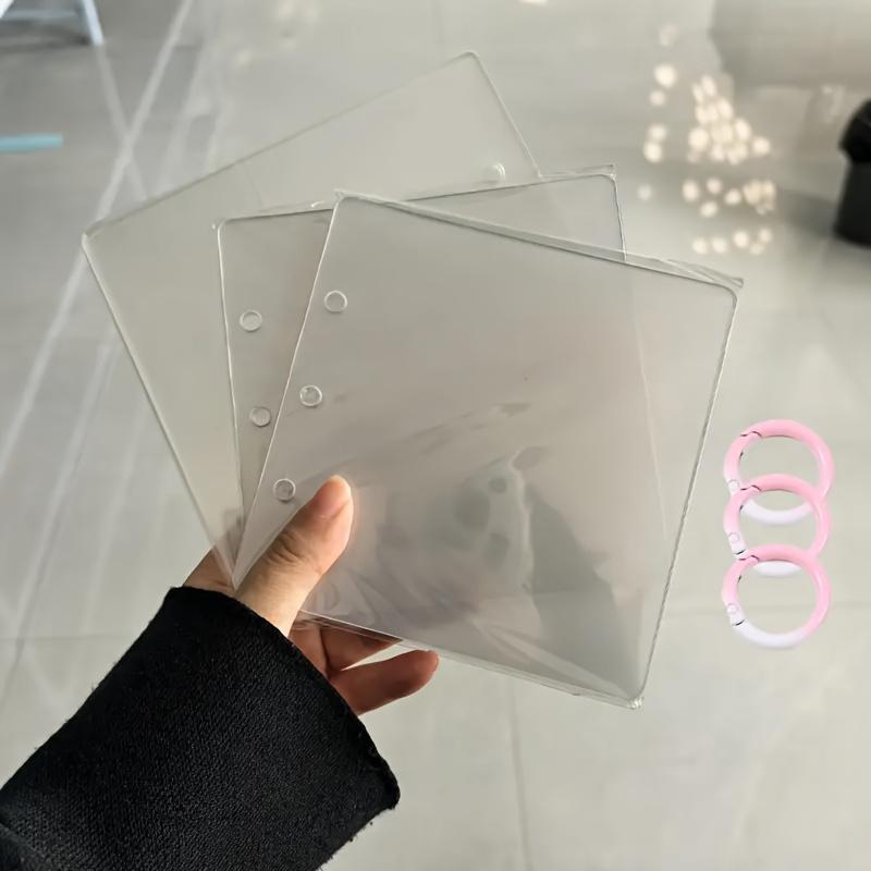 1set Transparent Hardcover Acrylic Cover Durable Plastic Scrapbook Scrapbook Album DIY Photo Star Photo Album Home Accessories