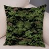 Nordic Style Military Green Camouflage Cushion Cover Decor Geometric Pillowcase Soft Plush Pillow Case for Sofa Home Car ,(2)